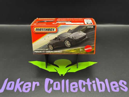 Matchbox Power Grabs 2025 Silver Grey Porsche 911 Carrera Cabriolet Convertible # 27/125