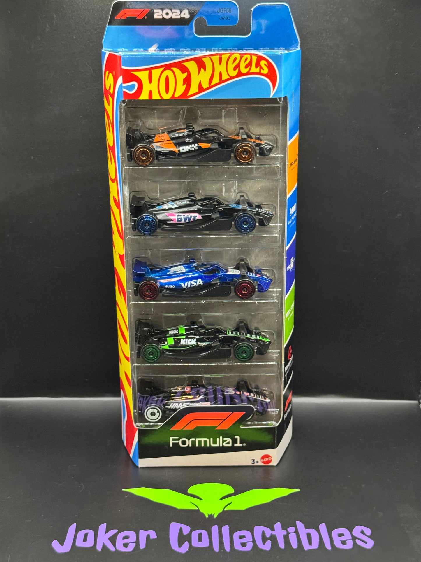 Hot Wheels 5 Pack 2024 Formula 1 F1 McLaren, Alpine, Red Bull, Sauber, Haas
