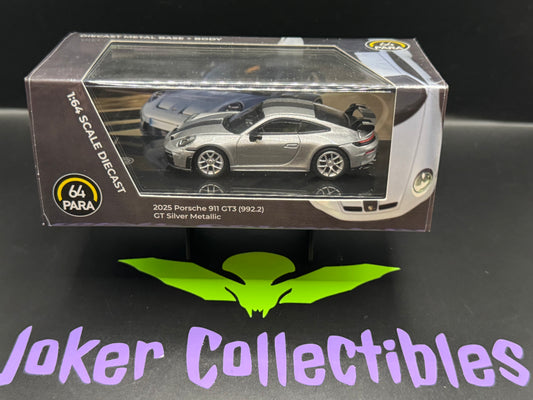 Paragon Models PARA64 1:64 2025 Porsche 911 GT3 (992.2) GT Silver Metallic LHD