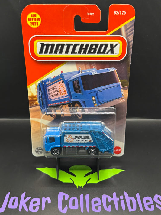 Matchbox 2025 Blue MBX EV Trash Truck # 62/125