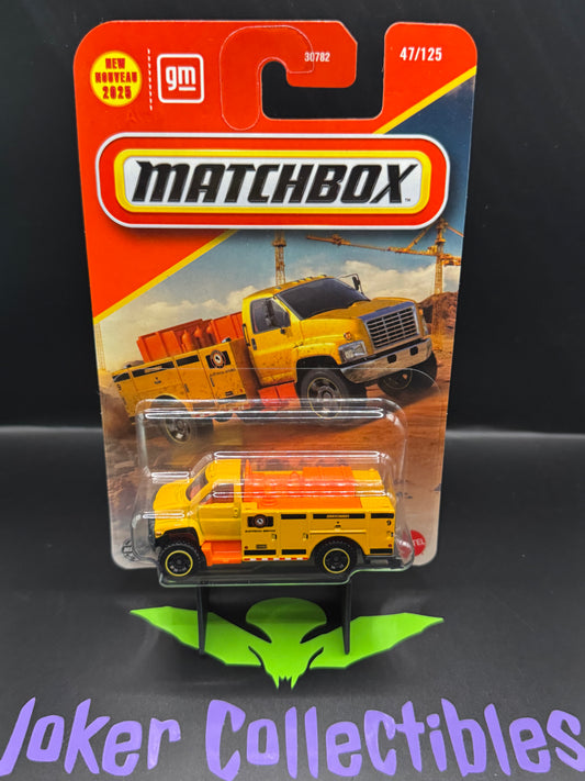 Matchbox 2025 Yellow Orange GMC 3500 Utility Truck # 47/125