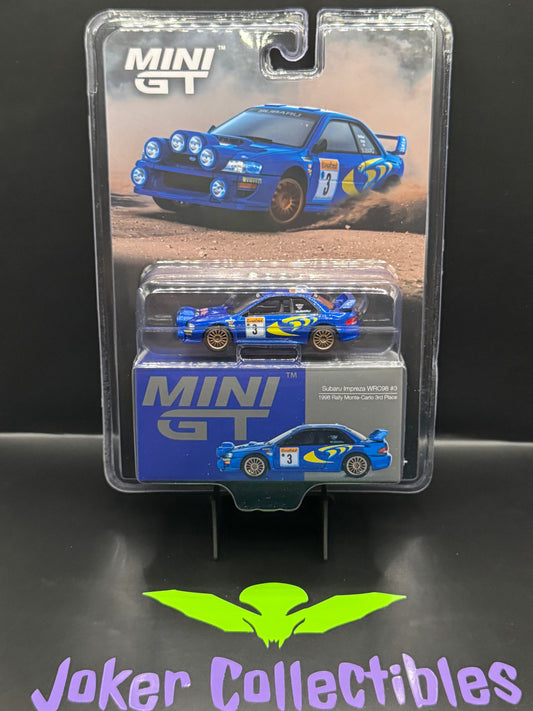 Mini GT #975 Subaru Impreza WRC98 1998 Rally Monte Carlo 3rd Place #3