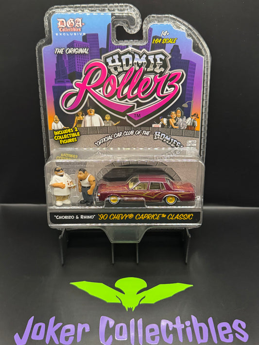Greenlight x DGA Homie Rollerz 1990 Chevrolet Caprice Classic Chorizo & Rhino