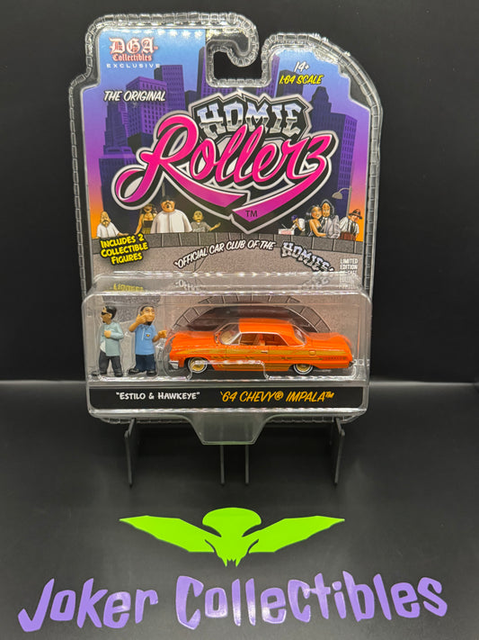 Greenlight x DGA Homie Rollerz 1964 Chevrolet Impala SS Hard Top Estilo & Hawkeye