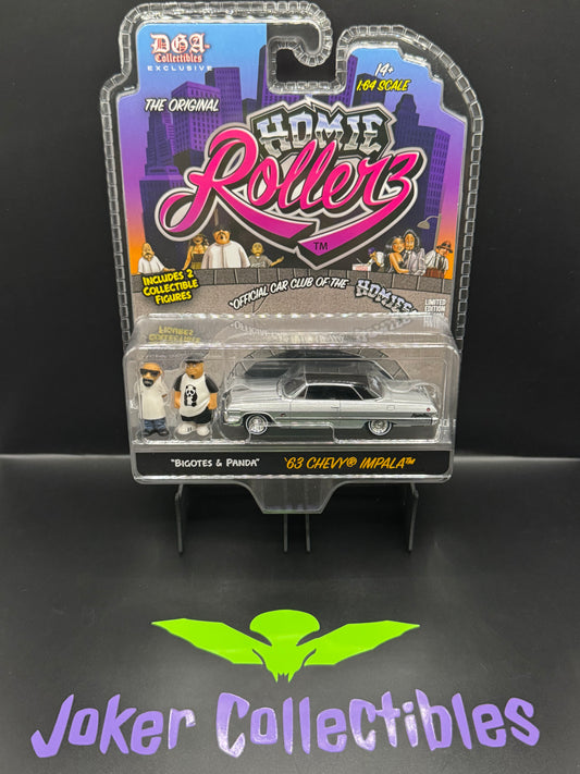 Greenlight x DGA Homie Rollerz 1963 Chevrolet Impala SS Hard Top Bigotes & Panda