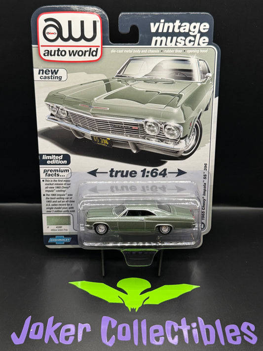 Auto World Vintage Muscle 1965 Chevy Impala SS 396 Willow Green Poly #2