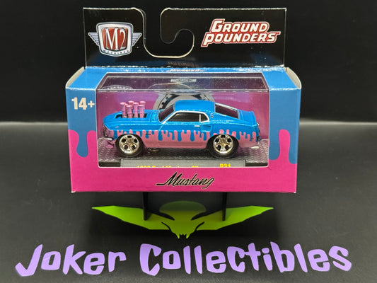 M2 Machines Ground Pounders Blue Pink 1969 Ford Mustang GT R31 25-01