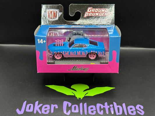 M2 Machines Ground Pounders Chase Blue Pink 1969 Ford Mustang GT R31 25-01
