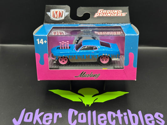 M2 Machines Ground Pounders Super Chase Blue Pink 1969 Ford Mustang GT R31 25-01