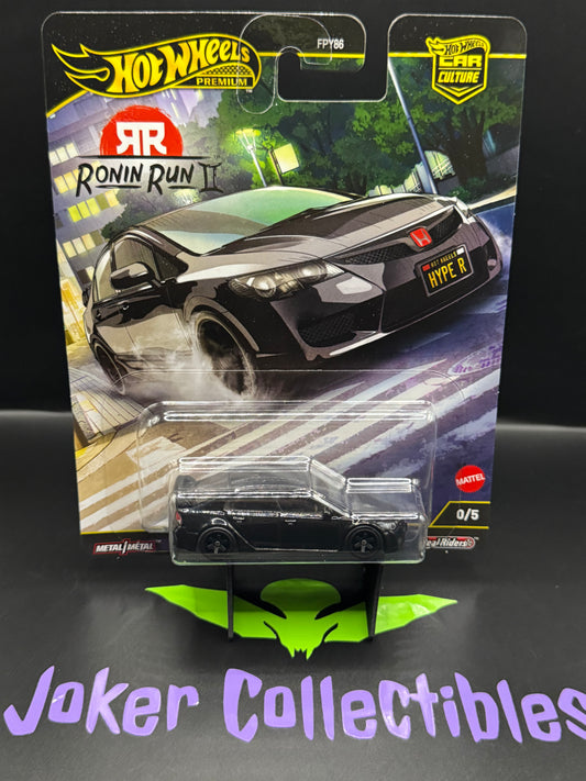Hot Wheels Premium Car Culture Ronin Run II Chase '09 Honda Civic Type R # 0/5