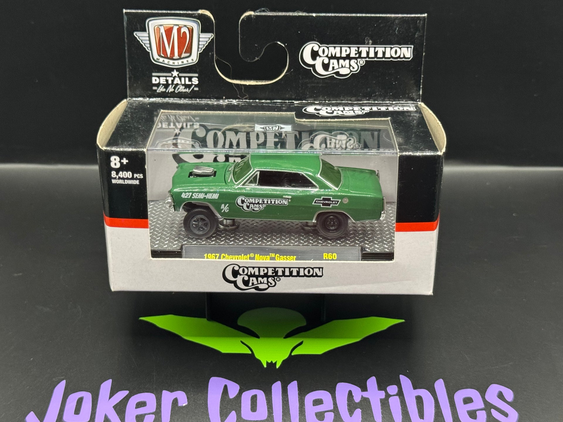 M2 Machines Competition Cams Green 1967 Chevrolet Nova Gasser R60