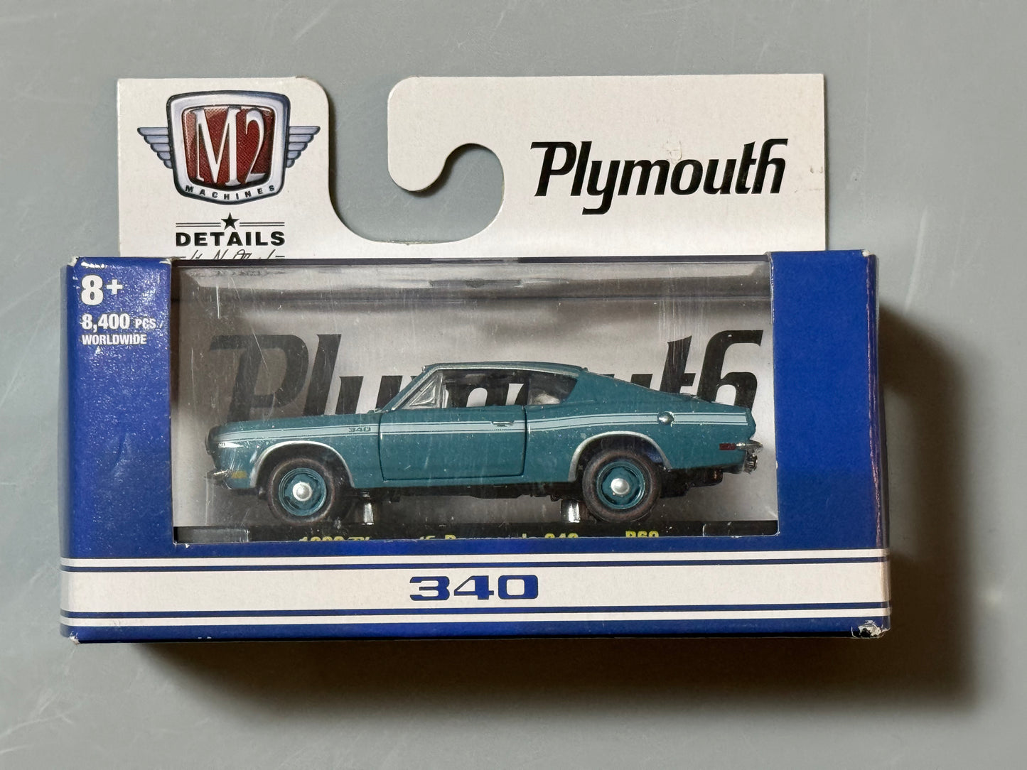 M2 Machines Blue 1969 Plymouth Barracuda 340 R60 21-40