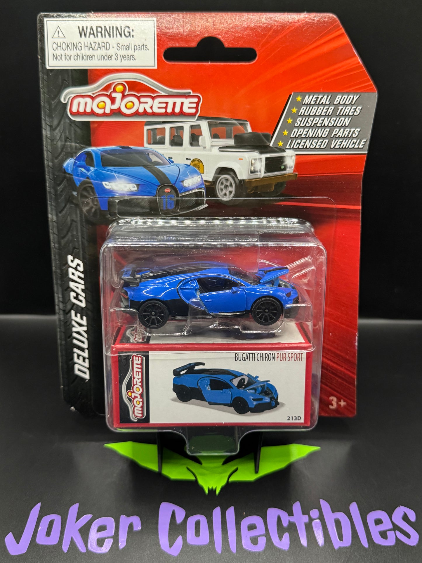 Majorette Deluxe Cars Blue Bugatti Chiron Pur Sport