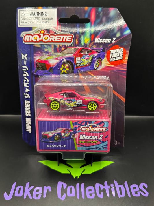Majorette Deluxe Cars Japan Series Pink Nissan Z with Tuning Parts