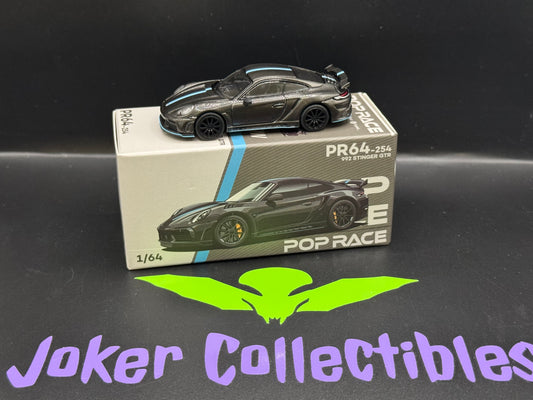 Pop Race Porsche 992 Stinger GTR Carbon Edition Blue Line PR64-254