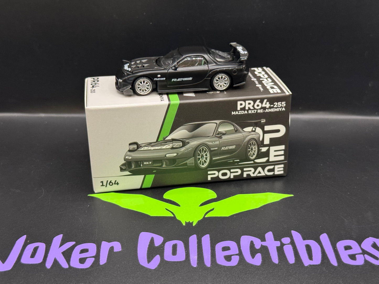 Pop Race Mazda RX-7 Re-Amemiya Gun Metal PR64-255