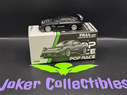 Pop Race Mazda RX-7 Re-Amemiya Gun Metal PR64-255