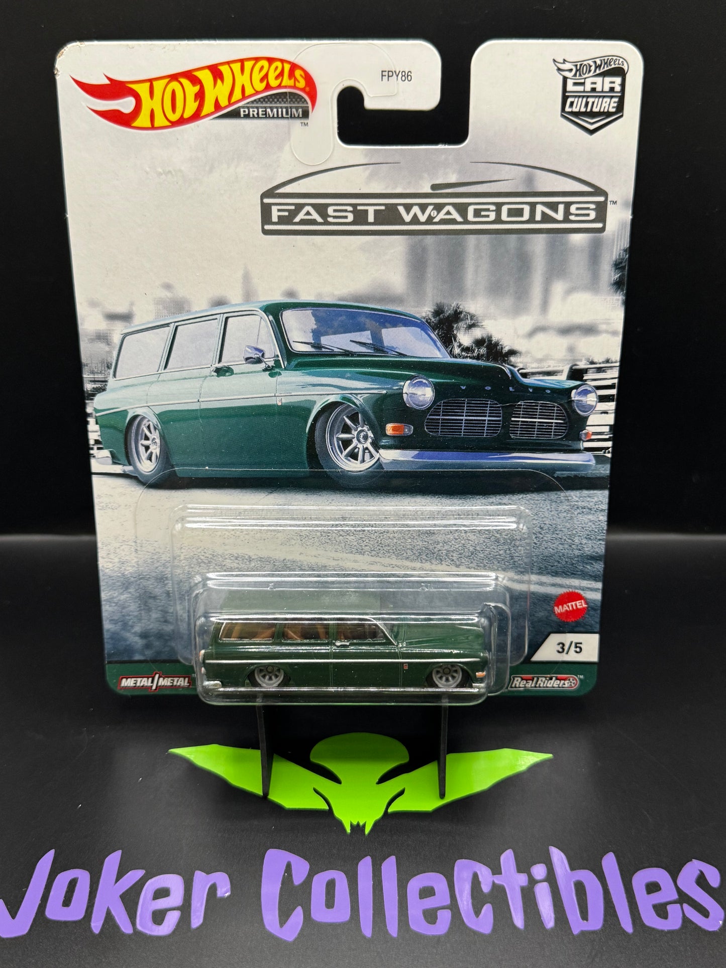Bad Card Hot Wheels Premium Car Culture Fast Wagons Volvo P220 Amazon Wagon # 3/5
