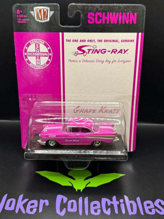 M2 Machines Auto-Drivers Schwinn Grape Krate 1957 Chevrolet Bel Air R90 22-31