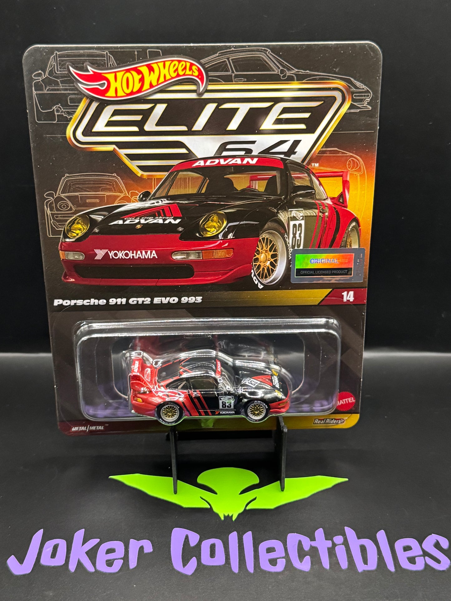 Hot Wheels Elite 64 Advan Porsche 911 GT2 EVO 993 # 14