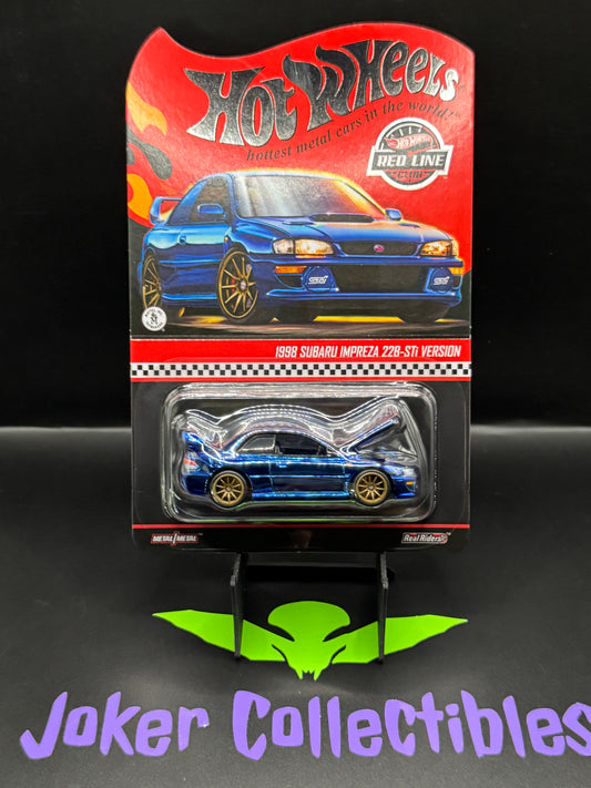 Hot Wheels 2025 RLC Red Line Club Exclusive Blue 1998 Subaru Impreza 22B-STi Version