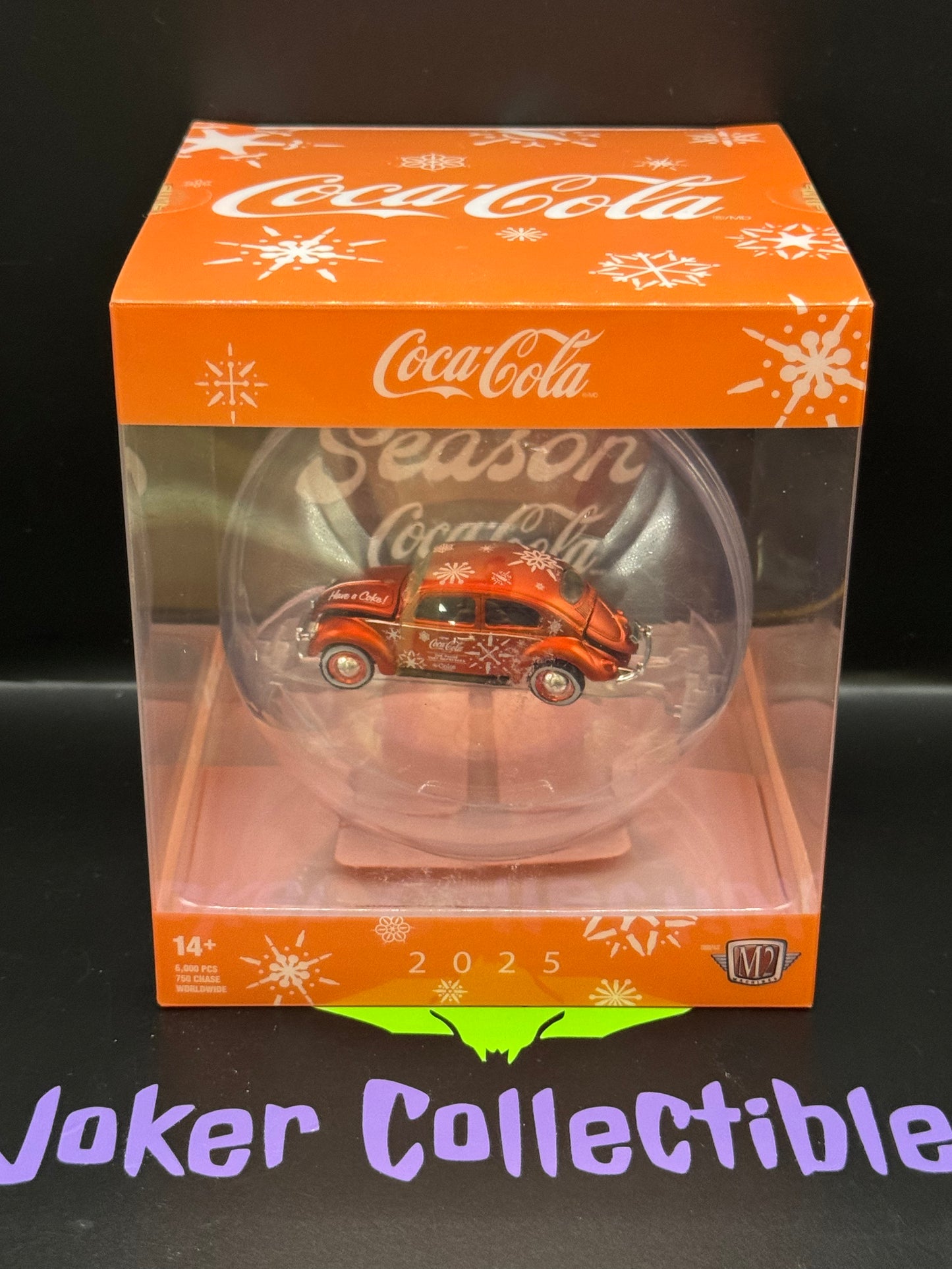 M2 Machines 2025 Coca-Cola Christmas Ornament 1953 Volkswagen Beetle Deluxe SK01