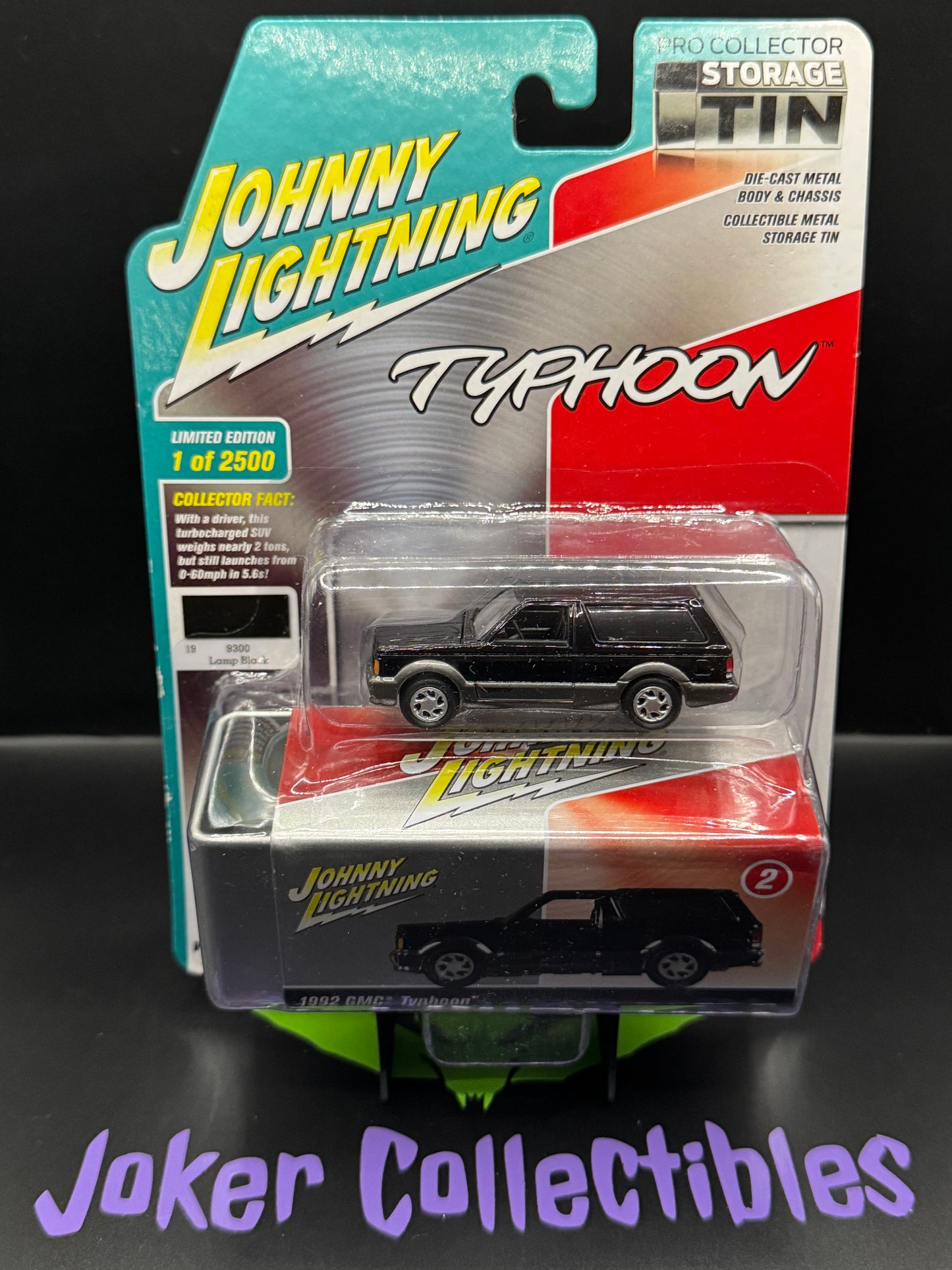 Johnny Lightning Pro Collector Storage Tin 1992 GMC Typhoon Lamp Black #2