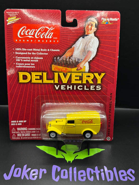 Johnny Lightning Coca-Cola Delivery Vehicles 1933 Willys Panel Van Yellow