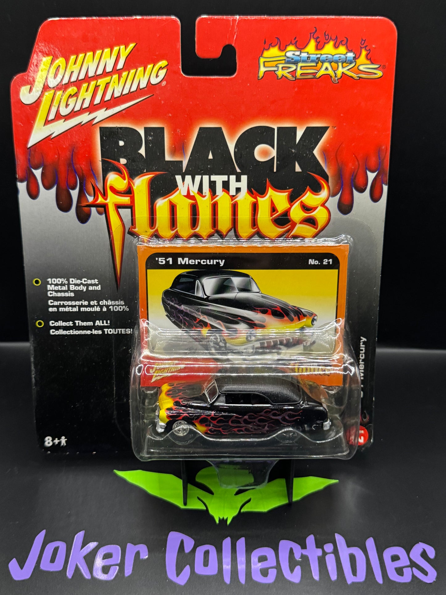 Johnny Lightning Street Freaks Black with Flames '51 Mercury No. 21
