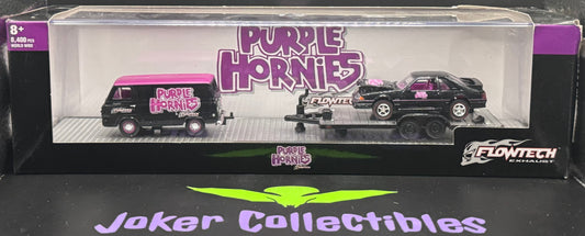 M2 Machines Auto-Haulers Purple Hornies 1965 Ford Econoline Delivery Van &amp; 1988 Ford Mustang GT R56 22-15