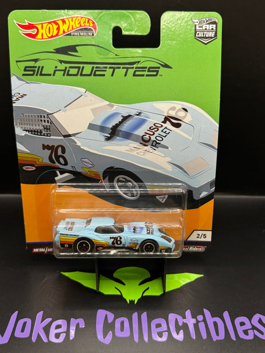 Hot Wheels Premium Car Culture Silhouettes '76 Greenwood Corvette # 2/5
