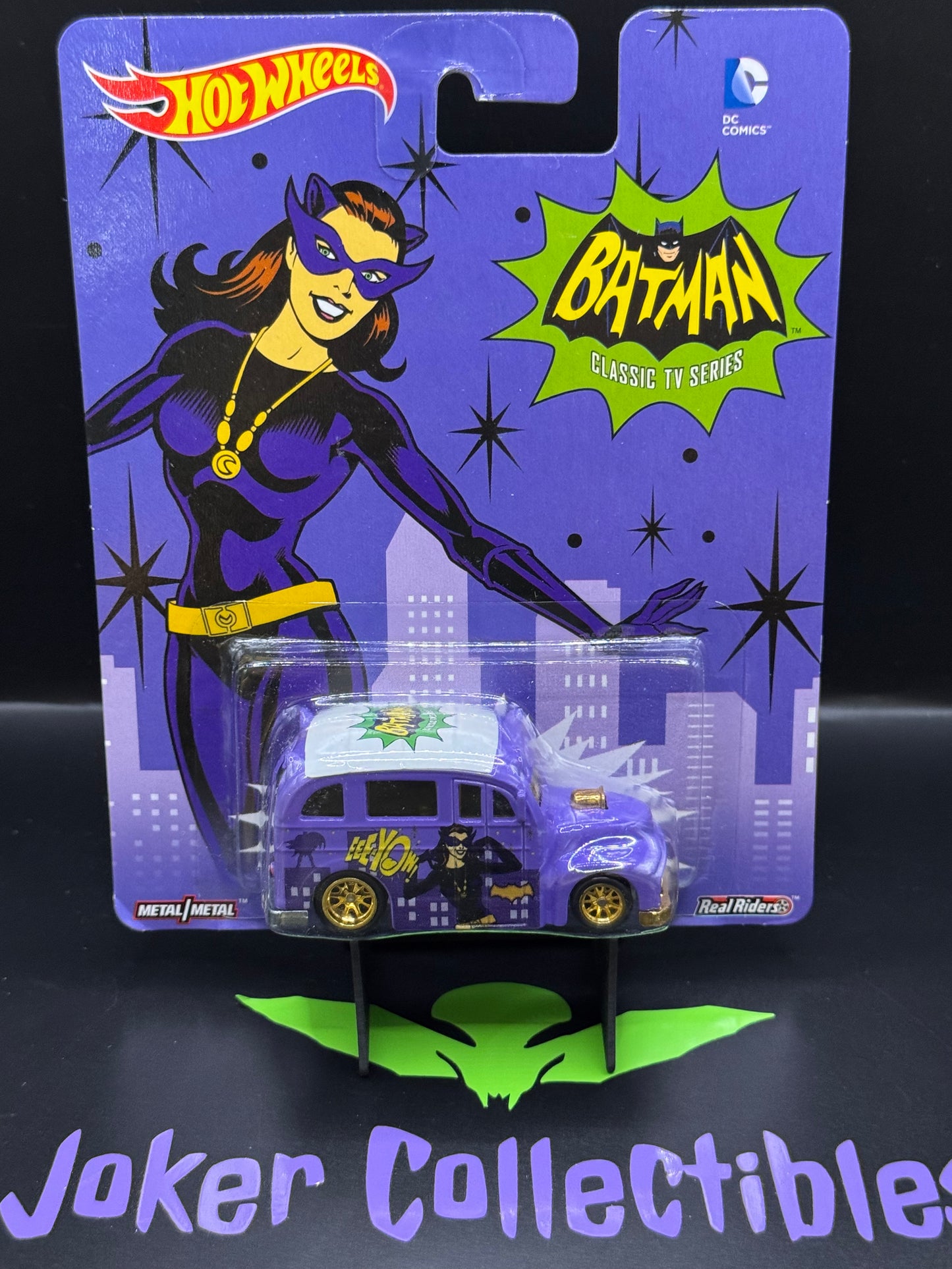 Hot Wheels Premium Batman Classic TV Series Cat Woman School Busted
