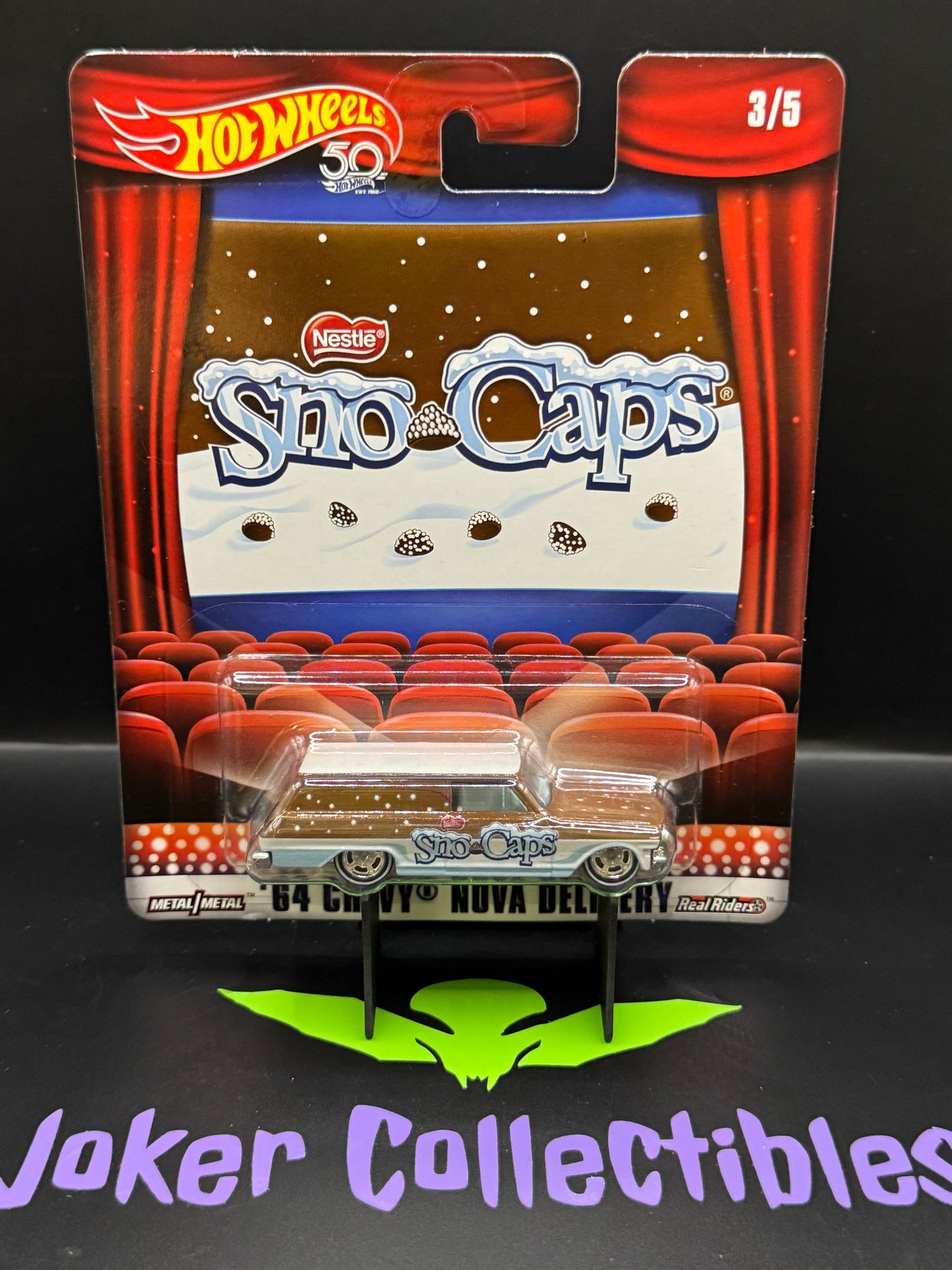 Hot Wheels Premium 50th Anniversary Nestle Sno Caps '64 Chevy Nova Delivery # 3/5