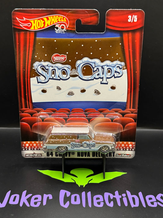 Hot Wheels Premium 50th Anniversary Nestle Sno Caps '64 Chevy Nova Delivery # 3/5