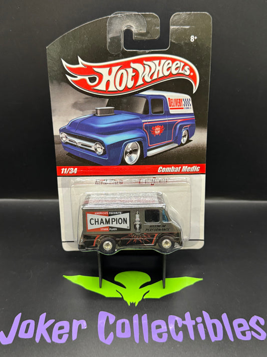 Hot Wheels Slick Rides Grey Champion Spark Plugs Combat Medic # 11/34