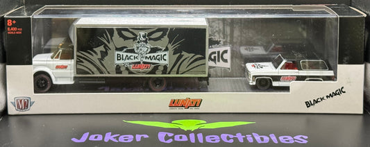M2 Machines Auto-Haulers Lunati Black Magic 1968 Chevrolet C60 Truck & 1973 GMC Sierra R60 22-26