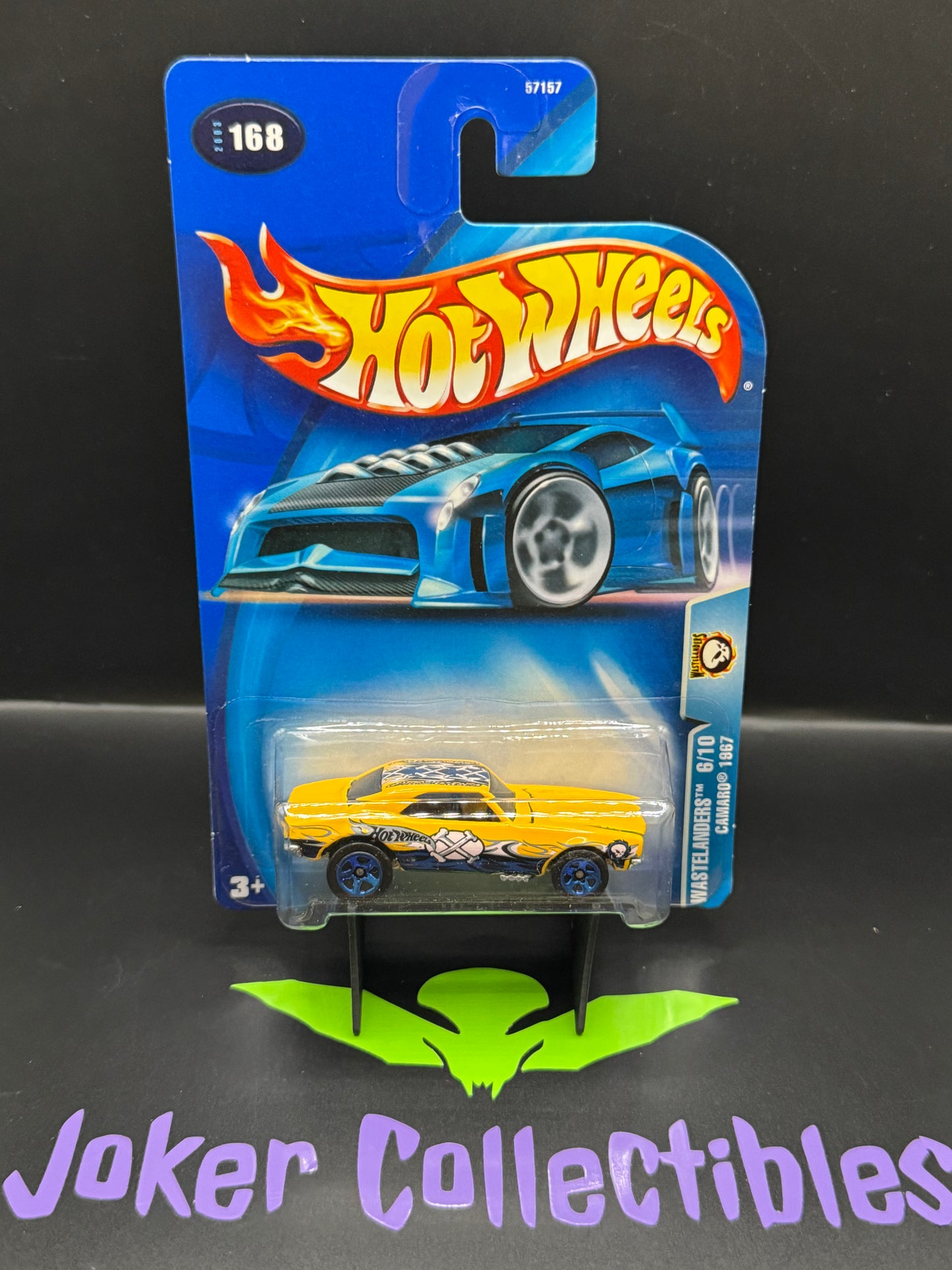 Hot Wheels 2003 Yellow Camaro 1967 Collector # 168 Wastelanders 6/10