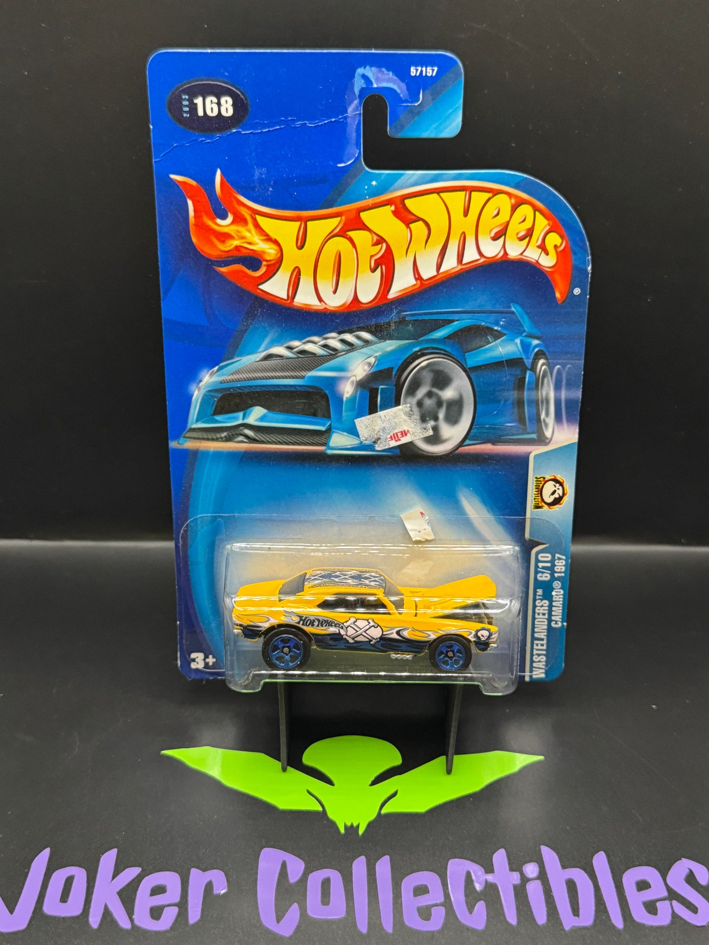 Hot Wheels 2003 Yellow Camaro 1967 Collector # 168 Wastelanders 6/10