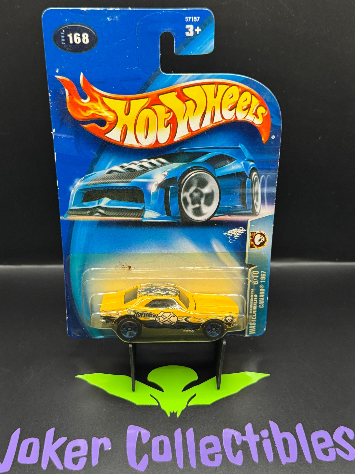 Hot Wheels 2003 Yellow Camaro 1967 Collector # 168 Wastelanders 6/10