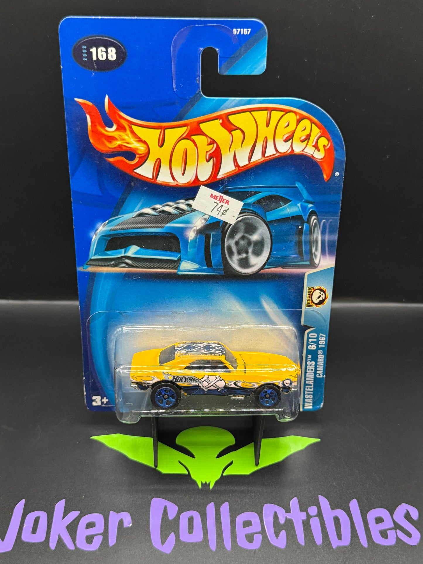 Hot Wheels 2003 Yellow Camaro 1967 Collector # 168 Wastelanders 6/10