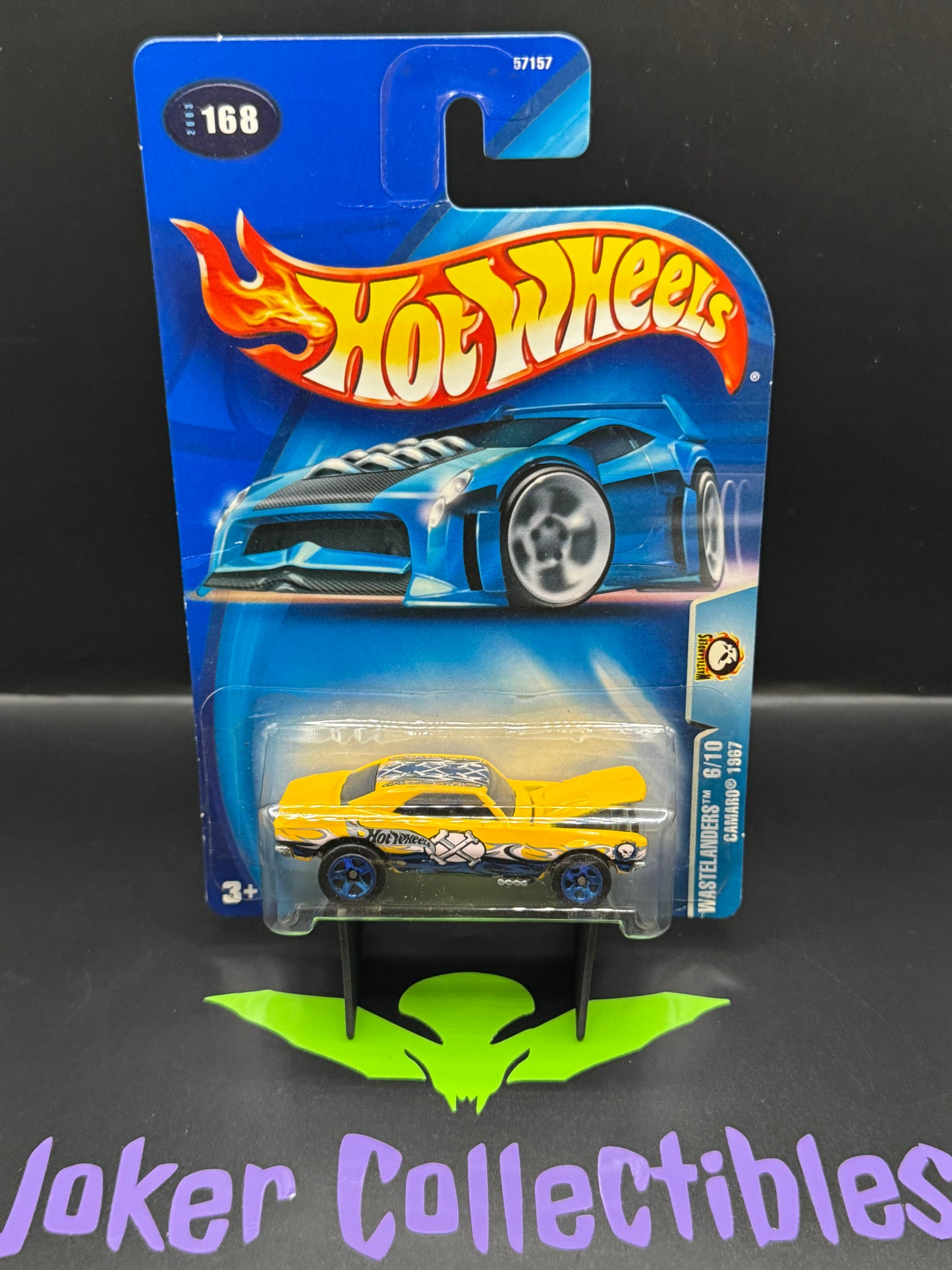 Hot Wheels 2003 Yellow Camaro 1967 Collector # 168 Wastelanders 6/10
