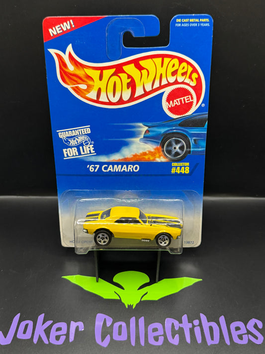 Hot Wheels 1996 Yellow '67 Camaro Collector # 448