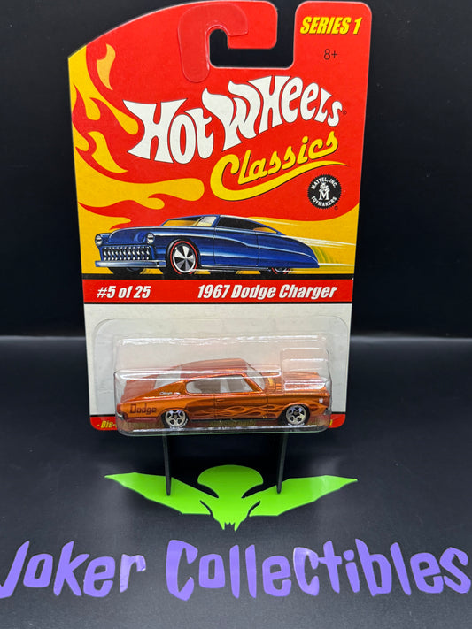 Hot Wheels Classics Series 1 Orange 1967 Dodge Charger # 5 of 25