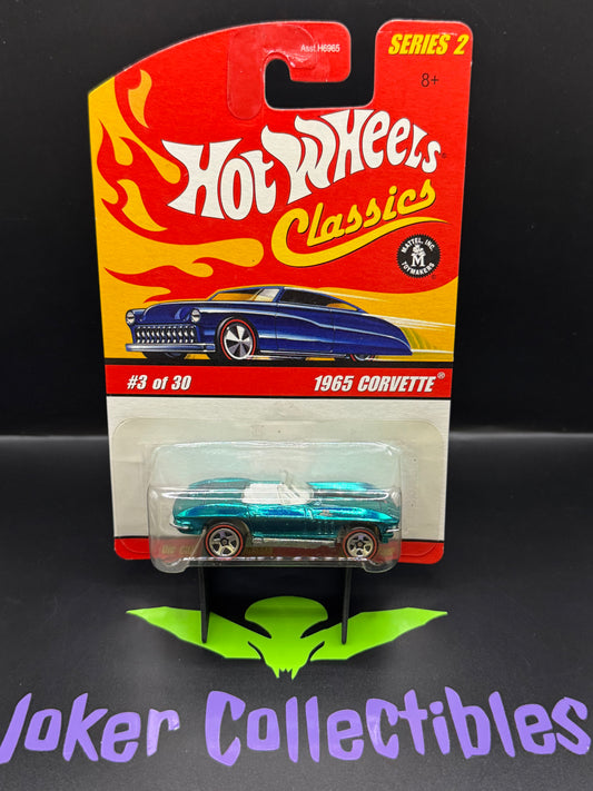 Hot Wheels Classics Series 2 Aqua White Interior 1965 Corvette # 3 of 30