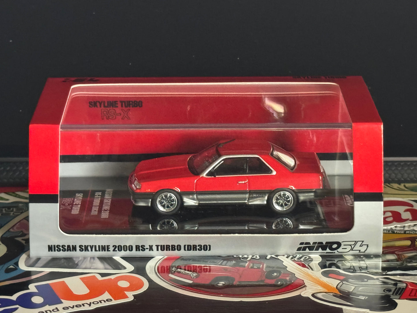 INNO64 Nissan Skyline 2000 RS-X Turbo (DR30) Red/Silver