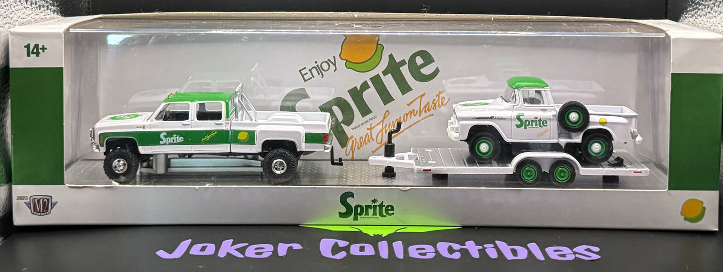 M2 Machines Auto-Haulers Sprite 1975 Chevrolet Silverado 30 4x4 & 1958 Chevrolet Apache Stepside 4x4 S02 23-06