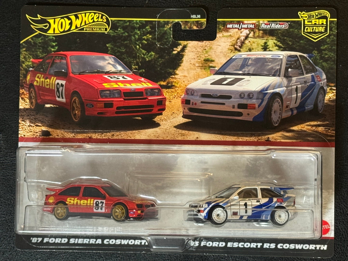 Hot Wheels Premium Car Culture 2 Pack '87 Ford Sierra Cosworth & '93 Ford Escort RS Cosworth