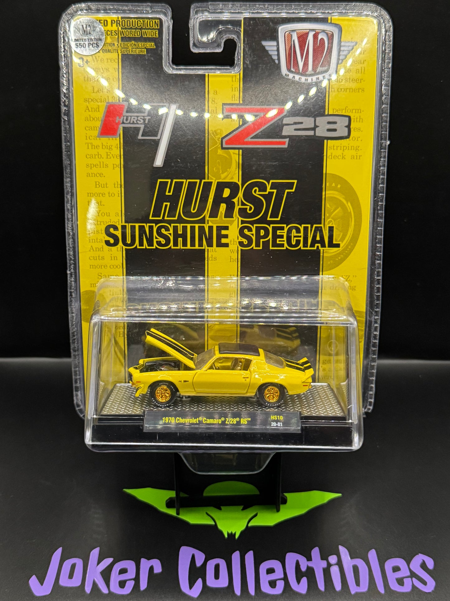 M2 Machines Chase Hurst Sunshine Special 1970 Chevrolet Camaro Z/28 RS HS10 20-81