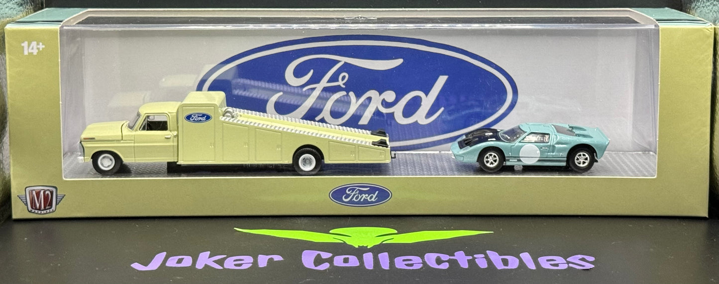 M2 Machines Auto-Haulers 1969 Ford F-350 & 1966 Ford GT40 MKII R89 25-22