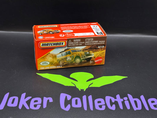 Matchbox Power Grabs 2026 Orange Safari Park 1966 Land Rover Gen II 82/125
